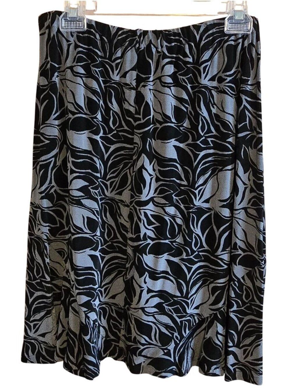 Chico's Travelers Skirt Black & White Abstract Print whimsygoth teacher